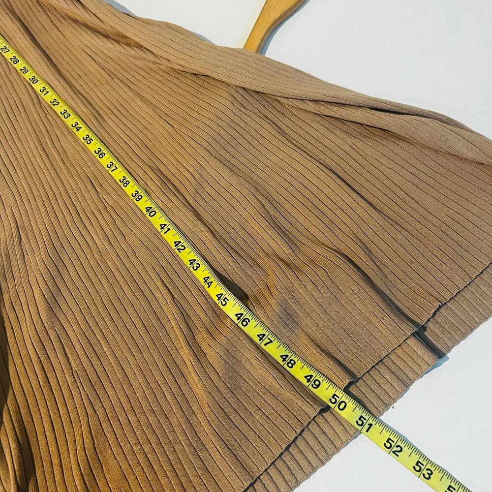 Merokeety Ribbed Polo Sweater Midi Dress Size M Medium NWT Brown - Picture 6 of 7
